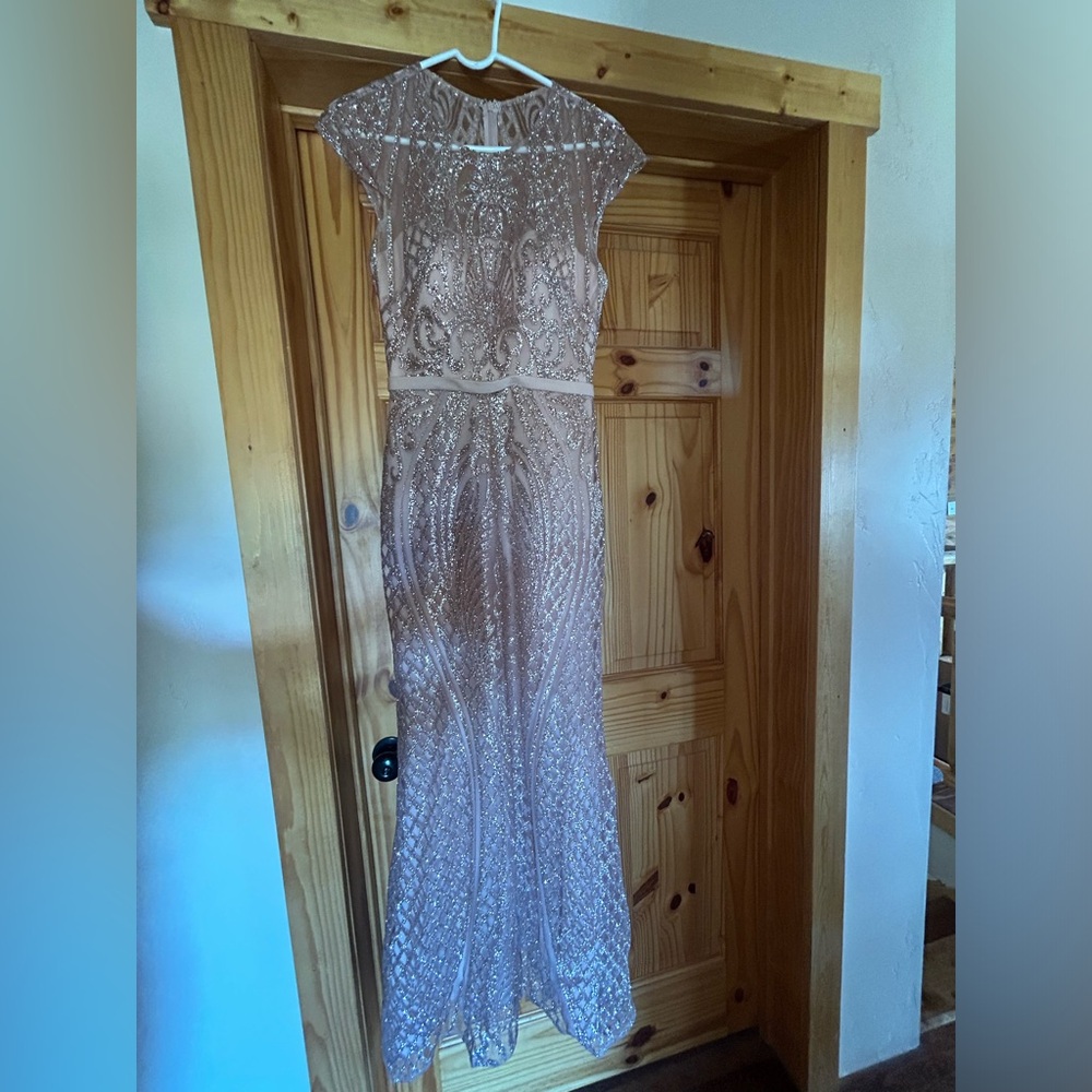 Beautiful light pink prom dress